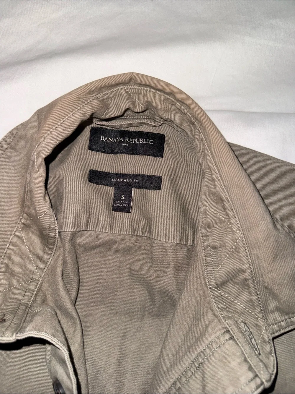 Banana Republic Men's Light Brown/Olive Utility Field Jacket